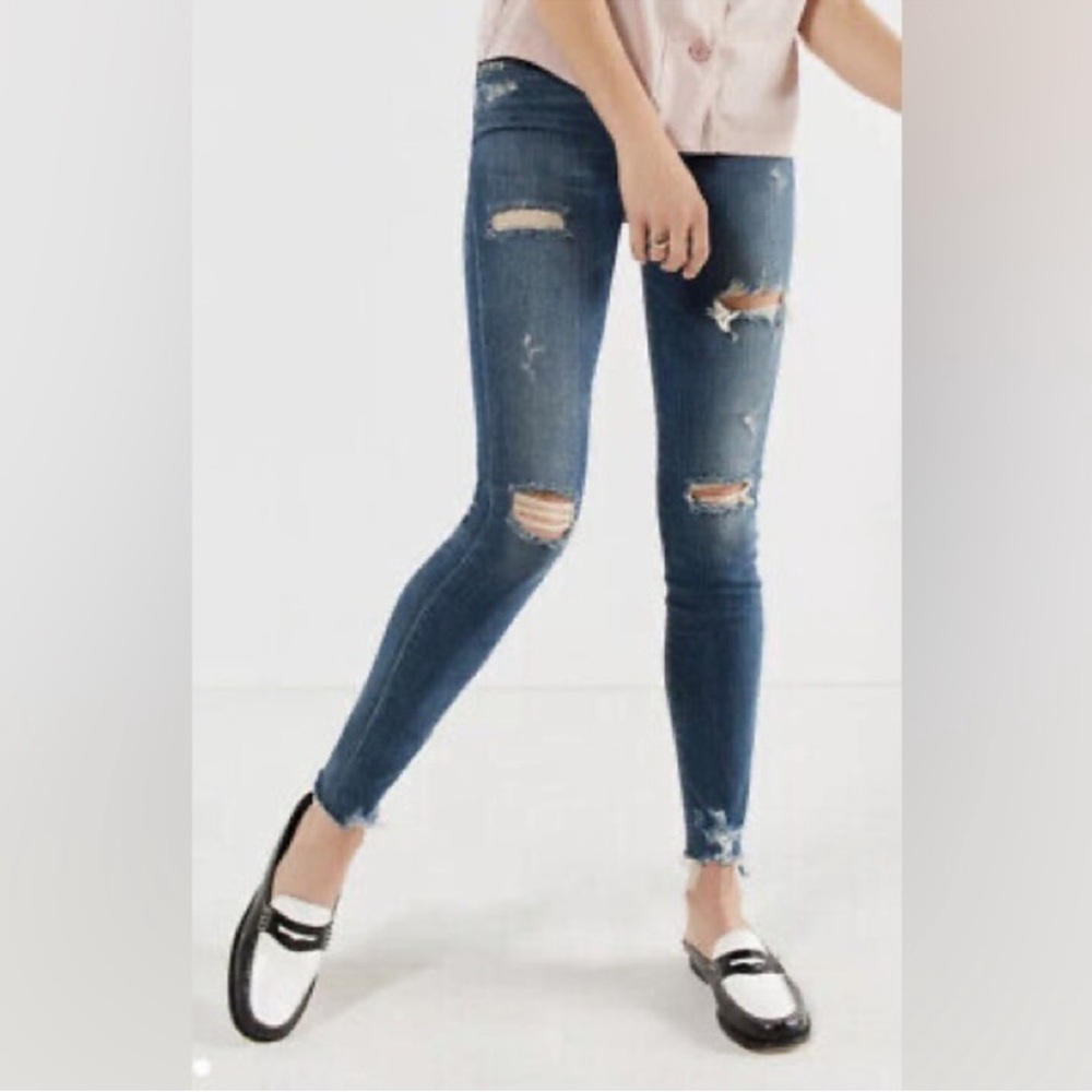 AGOLDE High Rise Skinny in Blue Size 24